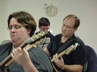 David, Eric and Robert playing unison lines
